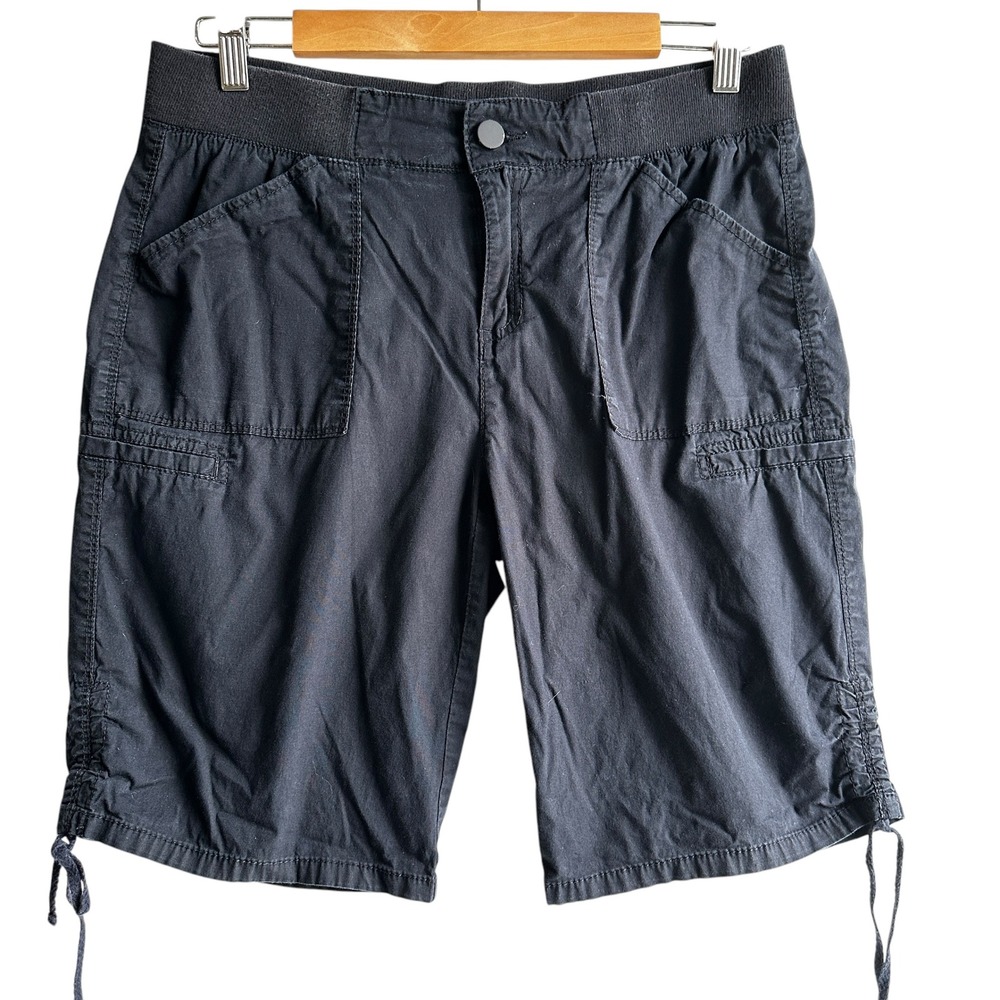 Indigo Great‎ Northweat  Cargo Shorts Black Drawstring Casual Outdoor Size 6